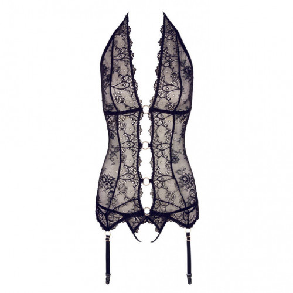 Abierta Fina Lace Basque with String