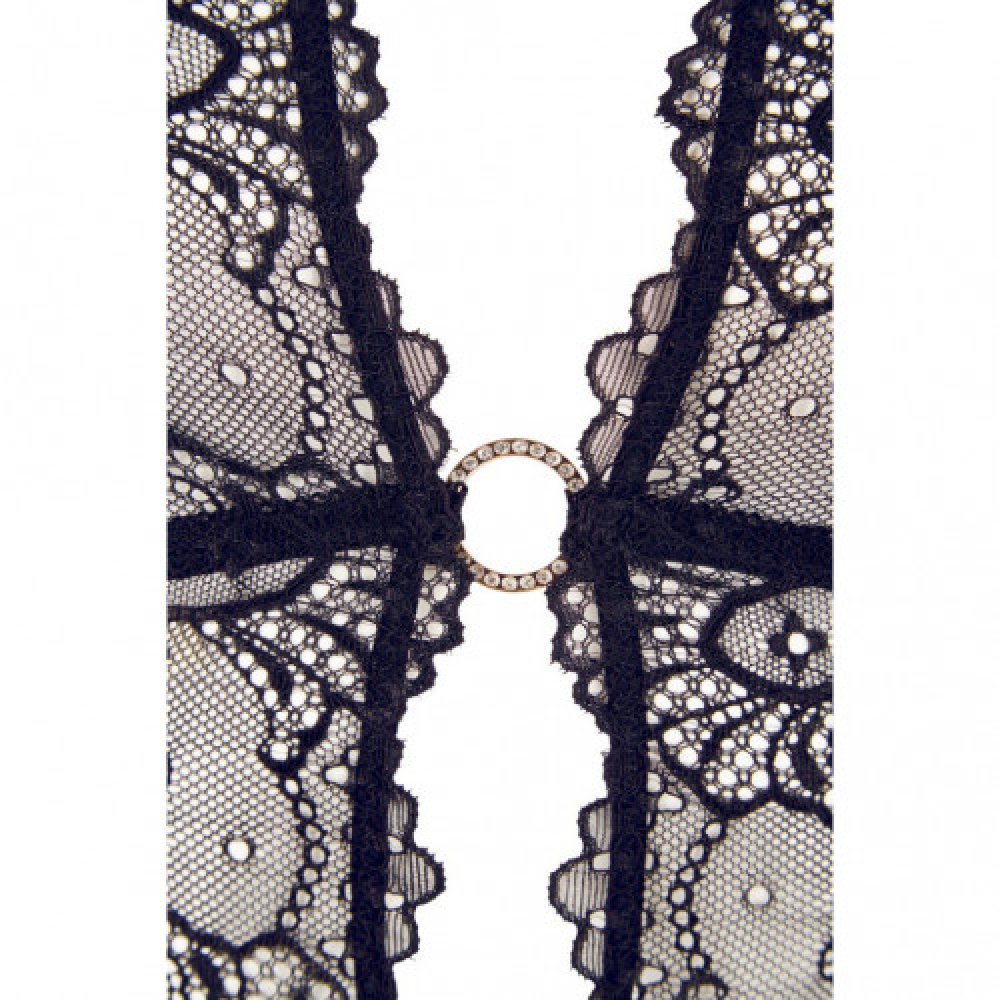 Abierta Fina Lace Basque with String
