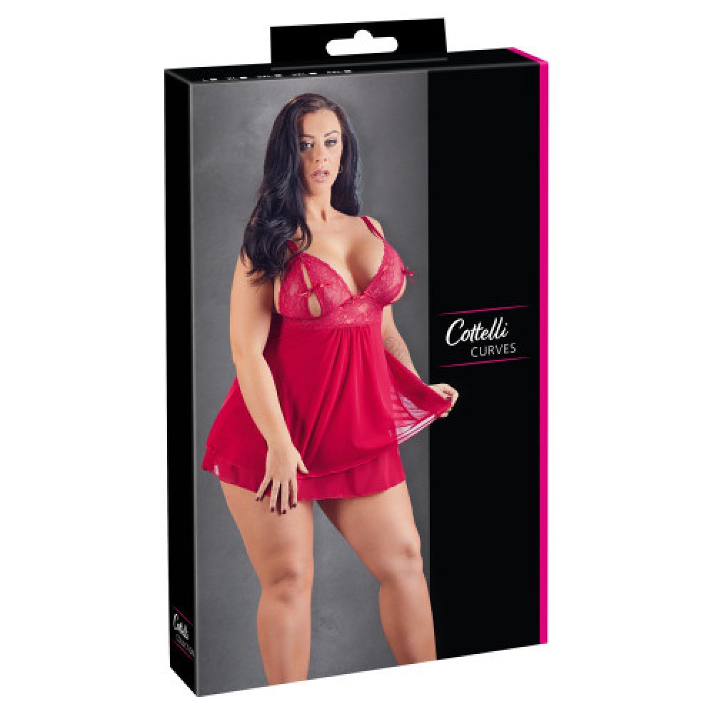 Cottelli Curves Flared Red Babydoll