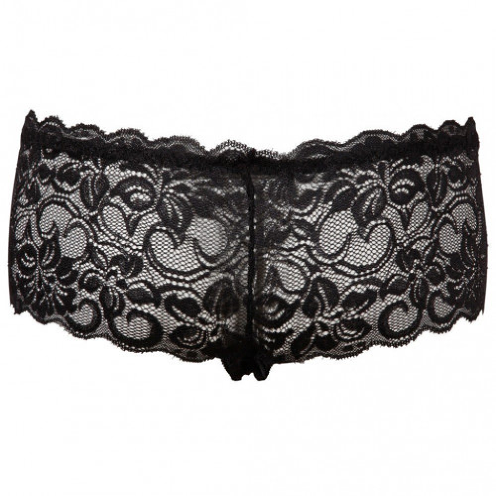 Crotchless Lace Bow Panties