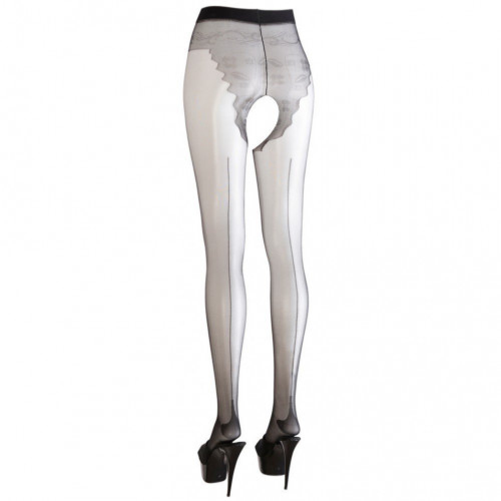 Crotchless Tights with Back Seam