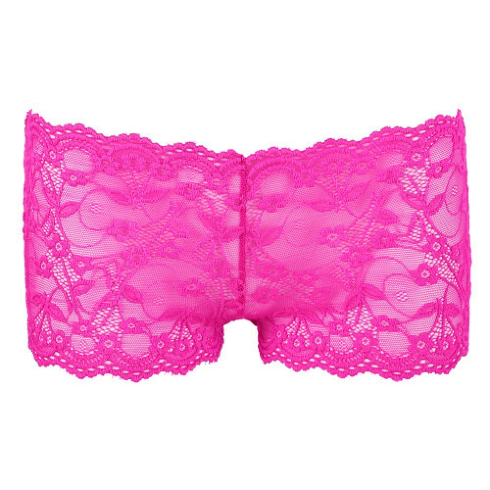 Lace Panty with Open Buttocks Pink