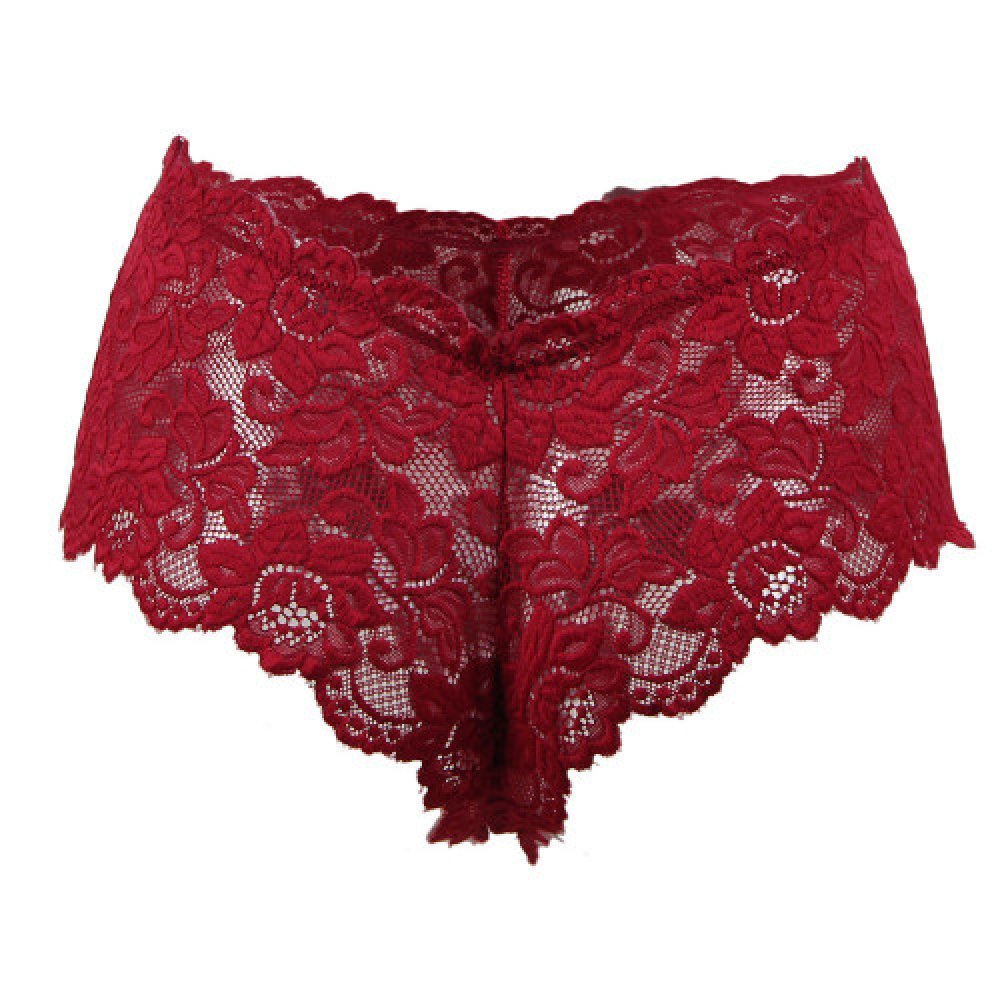 Hot Red Floral Lace Short