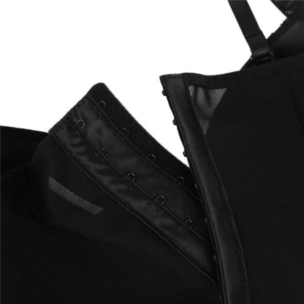 Plus Size Deluxe Black Corset with Suspenders