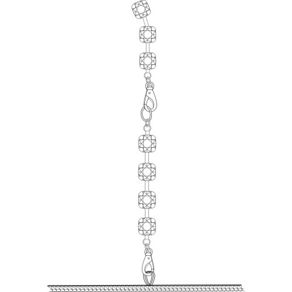 Noir handmade Wetlook mini dress with jewelry rhinestone chain