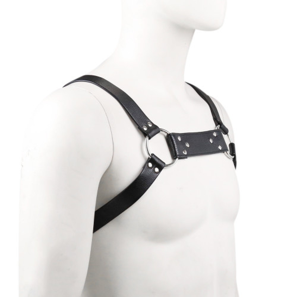 Bulldog leather chest harness M/L