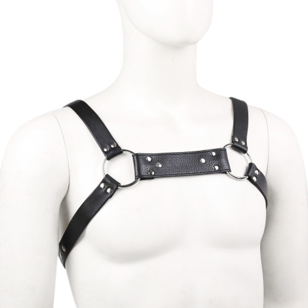 Bulldog leather chest harness M/L