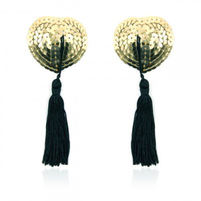 Naughty Toys Gold Burlesque Sequin Nipple Pasties