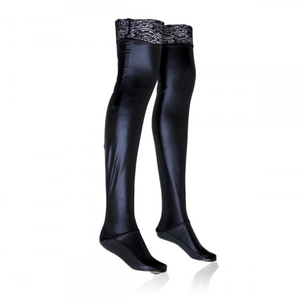 Naughty Toys Shine Tights with Lace
