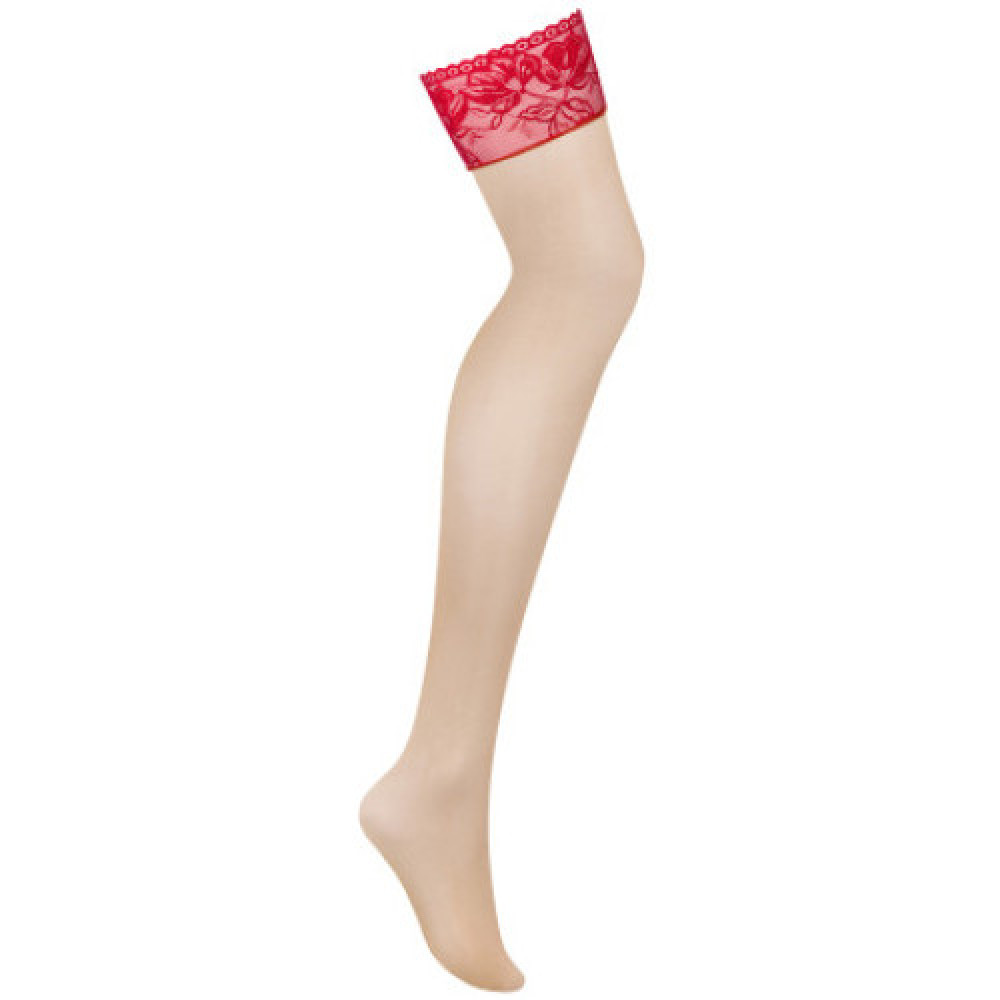 Obsessive Lacelove stockings Red