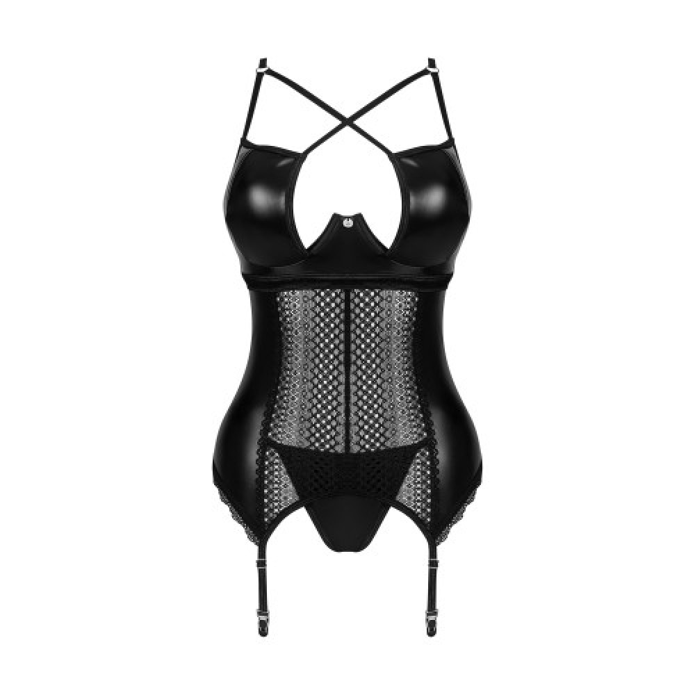 Obsessive Norides corset and thong Black