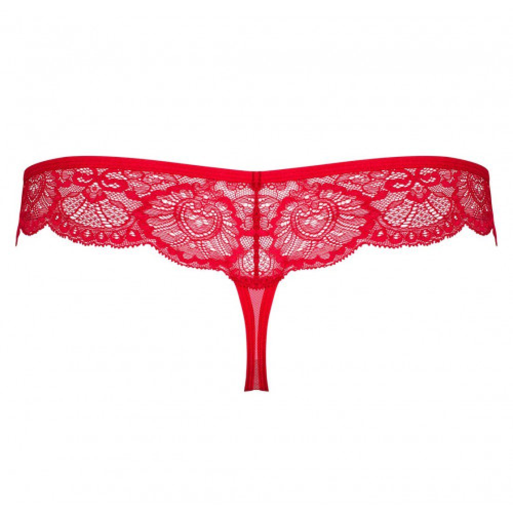 Obsessive Red Lace Thong