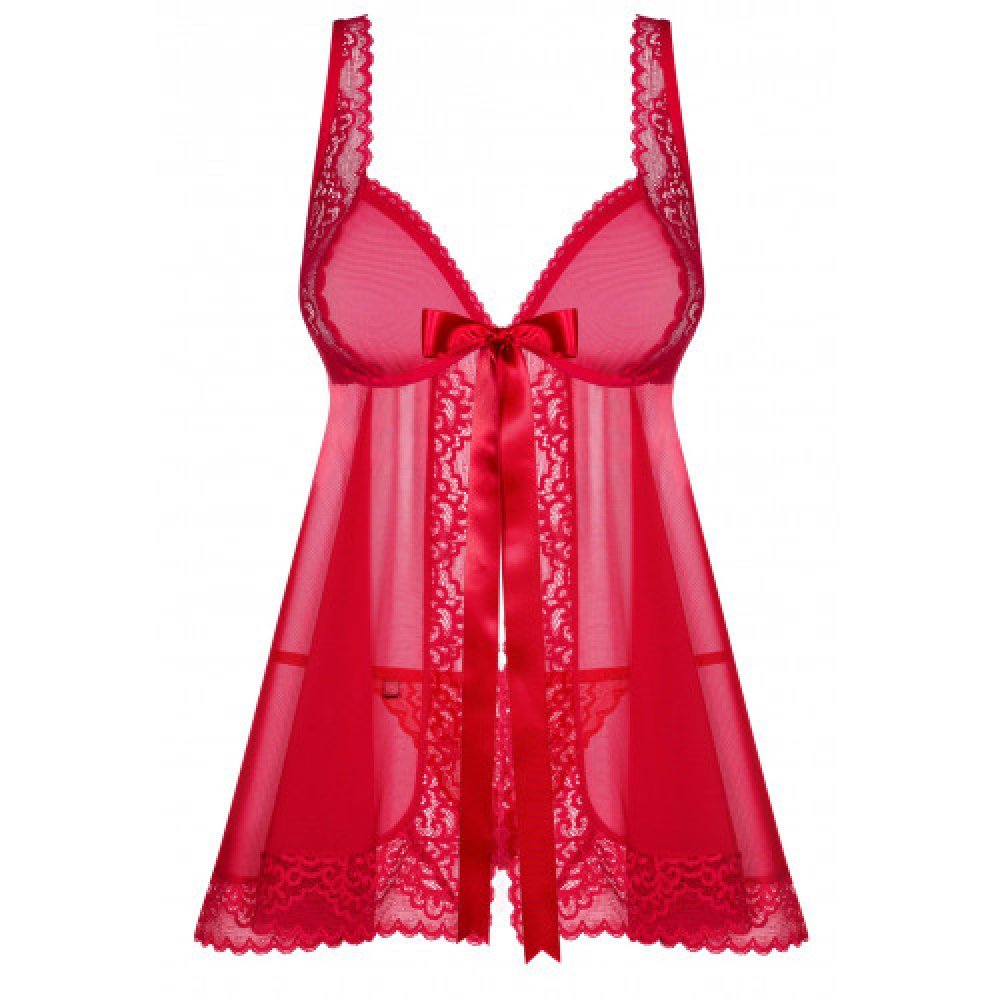 Obsessive Rougebelle Babydoll With Thong Red