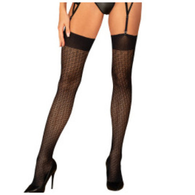 Obsessive S824 sensual stockings O/S Black