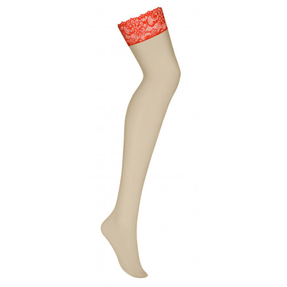 Obsessive Σέξυ Κάλτσες με Κόκκινη Δαντέλα