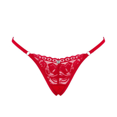 PLUS SIZE Obsessive Lacelove lacy thong Red