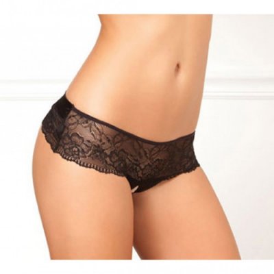 Black Lace Panty with Bow Back