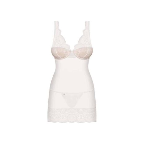 11303-Obsessive-Elegant-Off-white-Chemise-with-String-LingerieCy-1