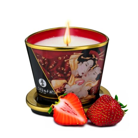 20821-shunga-massage-candle-strawberry-170ml-ek94513-strawberry-sexshopcyprus