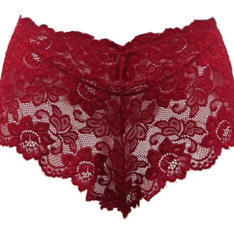 Hot-Red-Floral-Lace-Short-lingerie-Cy-87345