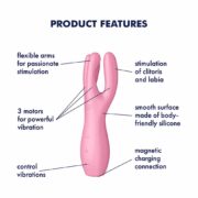 16817-satisfyer-threesome-3-clitoral-vaginal-vibrator-pink-sexshop-Ayia-Napa