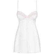 11153-Obsessive-Glossy-White-Chemise-with-Thong-loveshop-Larnaca