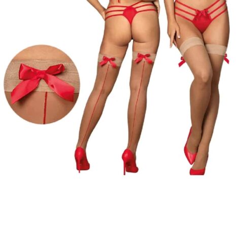 13787-obsessive-beige-stockings-red-detail-bow-women-lingerie-love-shop-cy
