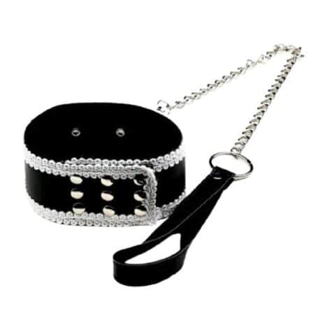 26341-sexy-adjustable-lace-pu-leather-plush-slave-collar-loveshop-cy
