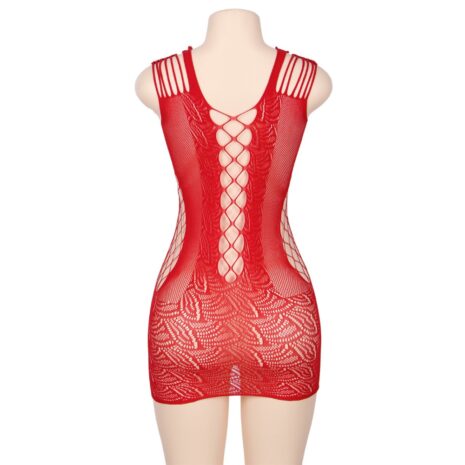 9017-hot-red-criss-cross-mini-dress-sex-shop-Limassol