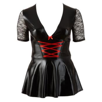 Plus-Size-Wetlook-Dress-with-Lace-Insert-77287