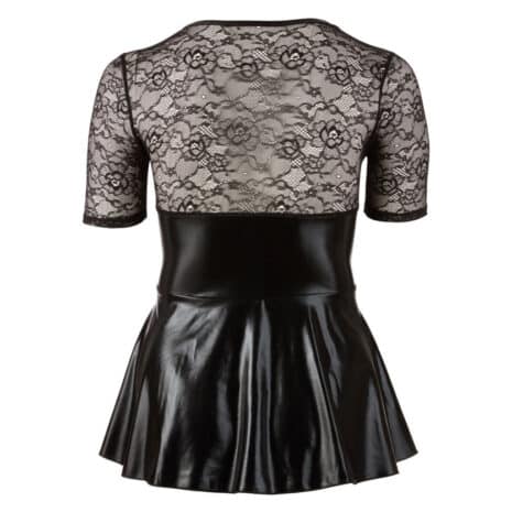 Plus-Size-Wetlook-Dress-with-Lace-Insert-77289
