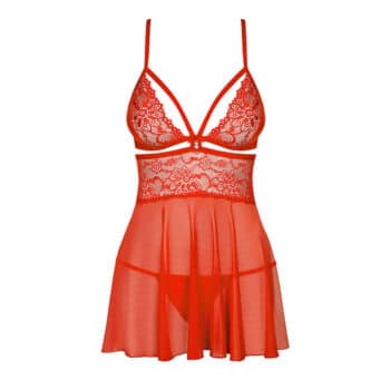 11119-Obsessive-Plus-Size-Charming-Red-Babydoll-with-Thong-loveshop-cy-1