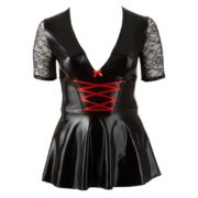 Plus-Size-Wetlook-Dress-with-Lace-Insert-loveshop-cy