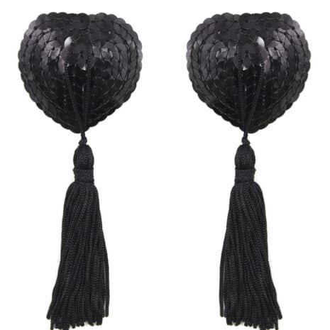 black-heart-burlesque-sequin-nipple-black-tassels-sexshop-Nicosia