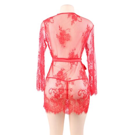 9103-floral-lace-kimono-with-string-red-sexshop-Limassol