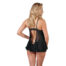 Black-Ruffled-Babydoll-with-matching-string-sexshop-Larnaca