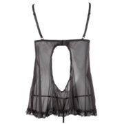 Black-Ruffled-Babydoll-with-matching-string-sexshop-Nicosia