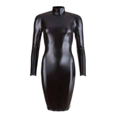 Cottelli-Wetlook-Mini-Dress-with-Long-Sleeves-sexshop-Cyprus