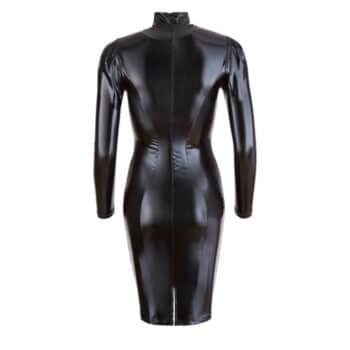 Cottelli-Wetlook-Mini-Dress-with-Long-Sleeves-sexshop-Paphos