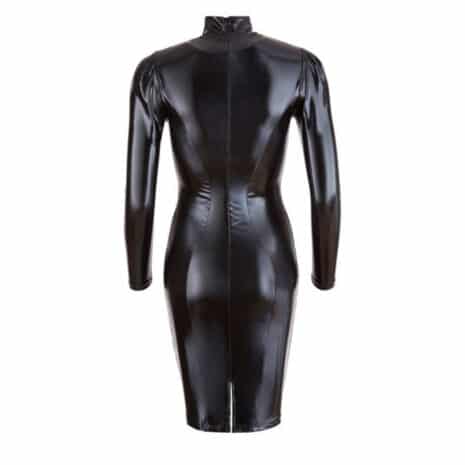 Cottelli-Wetlook-Mini-Dress-with-Long-Sleeves-sexshop-Paphos