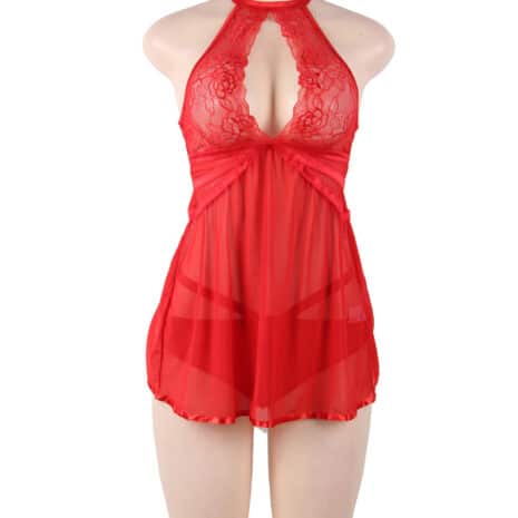 Hot-Red-Flyaway-Chemise-with-Thong-87839