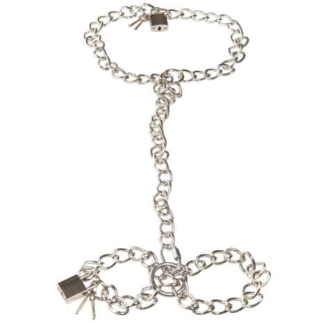 Metal-Chain-Collar-and-Handcuffs-loveshop-cy