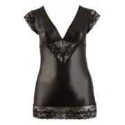 Plus-Size-Wetlook-Mini-Dress-with-Low-Cut-77209