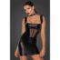 15199-noir-handmade-short-powerwetlook-dress-with-tulle-Limassol-sexshop
