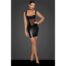 15199-noir-handmade-short-powerwetlook-dress-with-tulle-sexshop-Nicosia