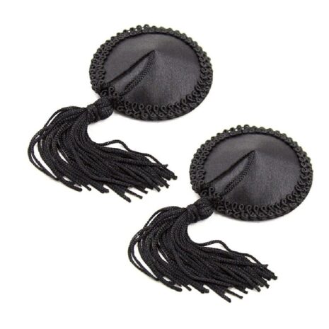 202401006-naughty-toys-black-round-nipple-covers-with-tassel-sexshop-Limassol