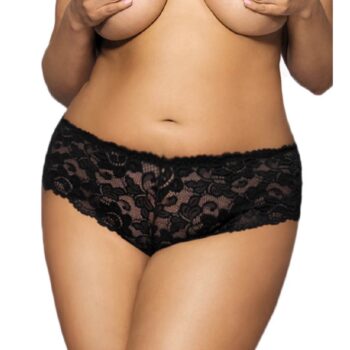 9061-plus-size-flirty-black-floral-lace-short-sexshop-cyprus