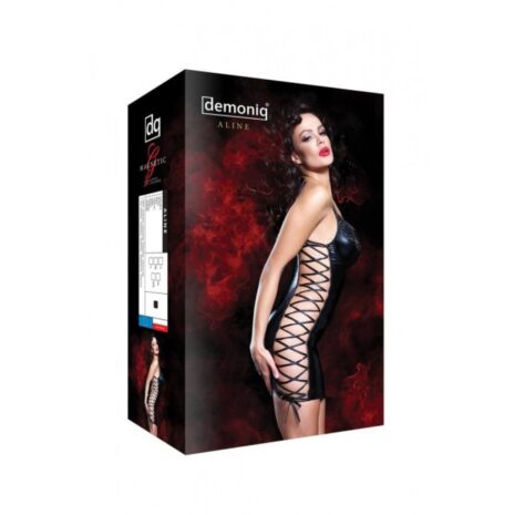 Aline-Wetlook-Mini-Dress-with-Lacing-sexshop-Nicosia