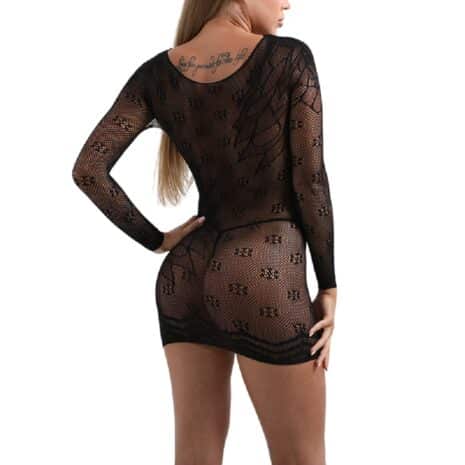 27157-black-sheer-lace-long-sleeve-mini-dress-sex-shop-cyprus