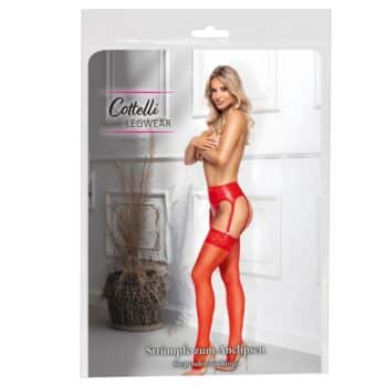 COTTELLI-SUSPENDER-STOCKINGS-9CM-LACE-RED-cottelli-elegant-suspender-red-stockings-sex-shop-germasogia